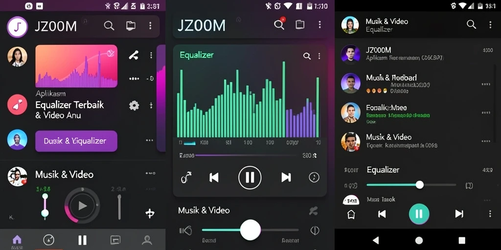 Antarmuka J200M yang sederhana dan fungsional untuk Equalizer.