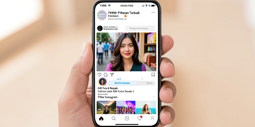 Antarmuka Fitur Filter Instagram T9999 yang menarik dan intuitif.